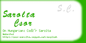 sarolta csor business card